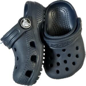 NWOT Baby Classic Crocs Boys Girls Size 4 Navy Blue